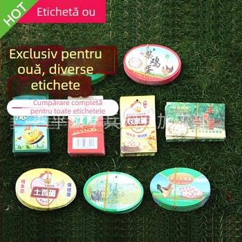 Etichete pentru ouă de găini crescute în liber, etichete pentru ouă, marcă Cordyceps ou, sacoșă plasă pentru ouă