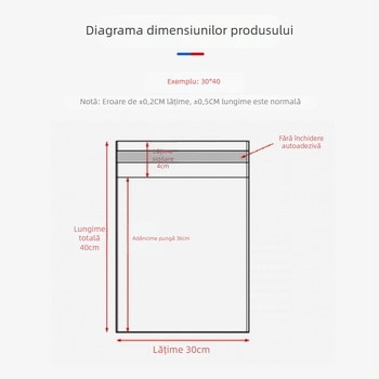 Pungă autoadezivă CPE, mată, sigilată, pentru cabluri de date, ambalaj translucid imprimat