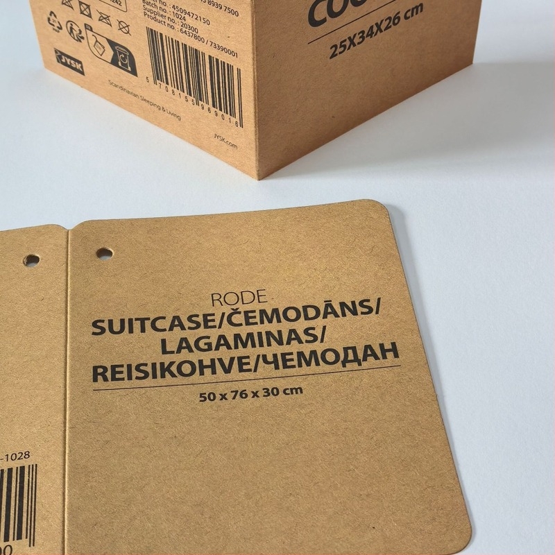 Etichete din carton kraft cu certificare FSC pentru îmbrăcăminte, etichete din hârtie reciclată, reciclabile și prietenoase cu mediul, personalizabile