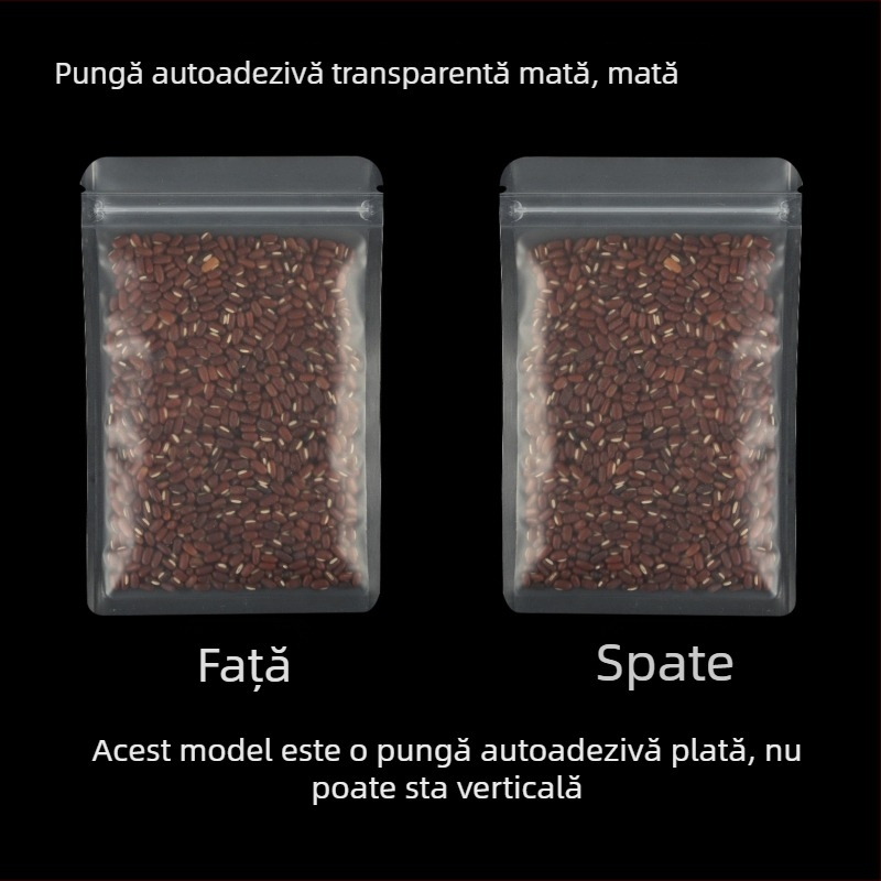 Pungi mate, transparente, cu auto-sealare pentru ceai, porționare ceai și depozitare bijuterii; pungi din plastic transparente, de înaltă claritate.