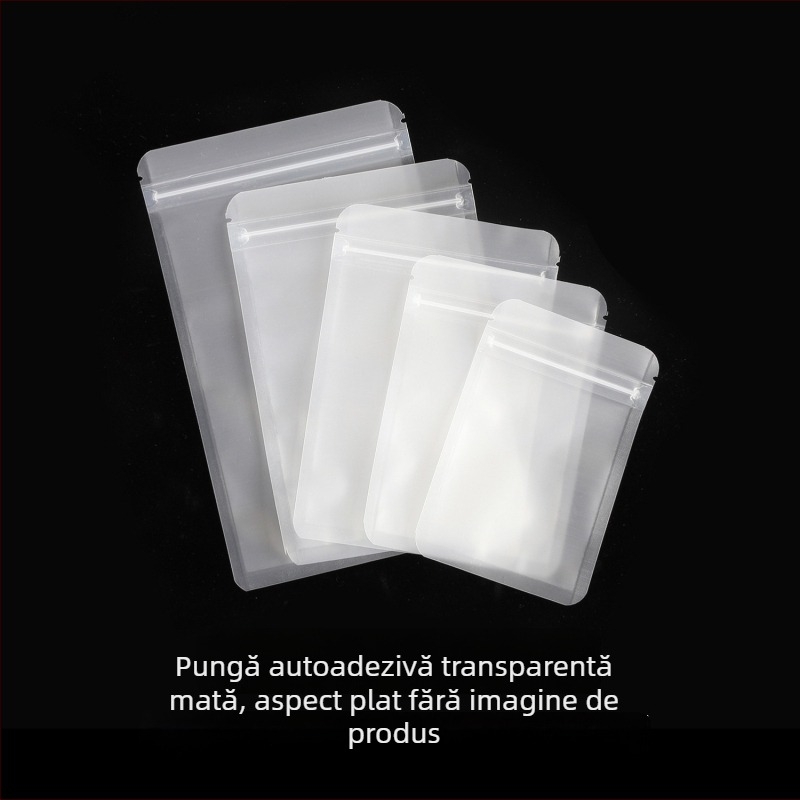 Pungi mate, transparente, cu auto-sealare pentru ceai, porționare ceai și depozitare bijuterii; pungi din plastic transparente, de înaltă claritate.