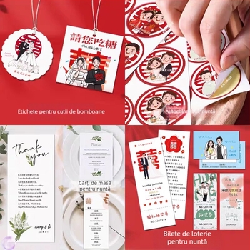 Carte cu jurământ de nuntă, card tipărit personalizat, card de mulțumire, etichetă mică de nuntă, card de masă pentru banchet