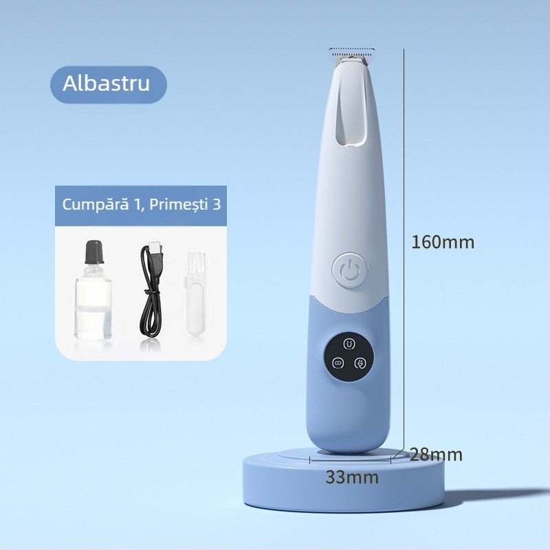 Keli-P1 trimmer electric pentru lăbuțe de animale de companie, pentru pisici și câini, cu LED, impermeabil