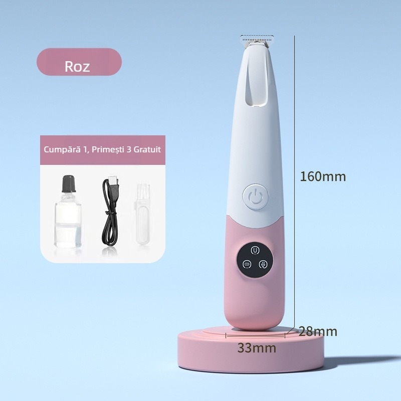 Keli-P1 trimmer electric pentru lăbuțe de animale de companie, pentru pisici și câini, cu LED, impermeabil