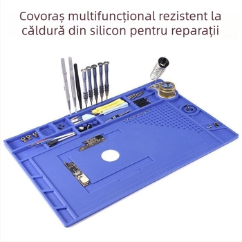 Suprafață de lucru magnetică izolație pentru repararea calculatoarelor și telefoanelor mobile, suprafață din silicon anti-static, rezistentă la temperaturi înalte, pentru demontare și lipire.