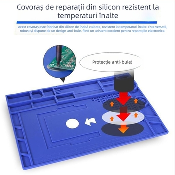 Suprafață de lucru magnetică izolație pentru repararea calculatoarelor și telefoanelor mobile, suprafață din silicon anti-static, rezistentă la temperaturi înalte, pentru demontare și lipire.