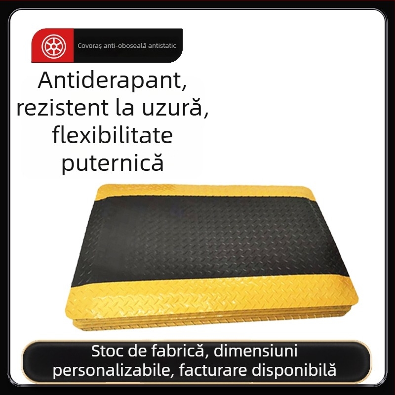 Covorașe din PVC antioboseală, cauciuc industrial, antiderapante, rezistente la uzură, cu elasticitate înaltă, covorașe antistatice pentru liniile de asamblare din fabrică