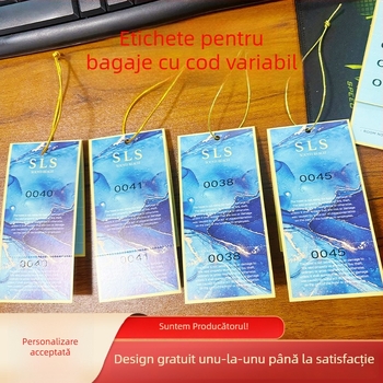 Etichete personalizate pentru depozitare bagaje cu imprimare de logo și carduri de acces temporar pentru hoteluri și case de oaspeți