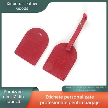 Etichetă pentru bagaje din piele PU cu pandantiv anti-pierdere pentru valize și rucsaci