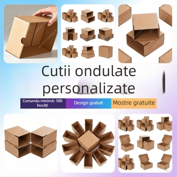 Cutie personalizată de ambalaj din carton ondulat, cutie colorată pentru lenjerie, haine și cosmeticelor, imprimare