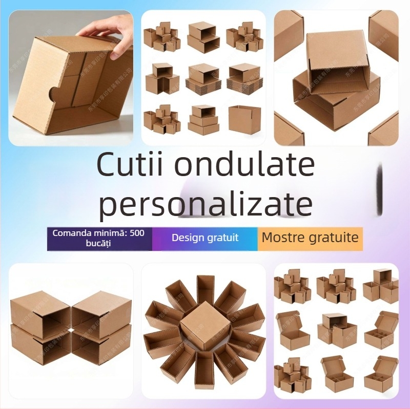 Cutie personalizată de ambalaj din carton ondulat, cutie colorată pentru lenjerie, haine și cosmeticelor, imprimare