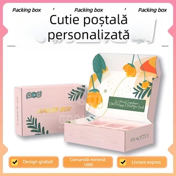 Cutie personalizată pentru ambalarea lenjeriei imprimare color pe ambele fețe și cutie cadou cu fermoar