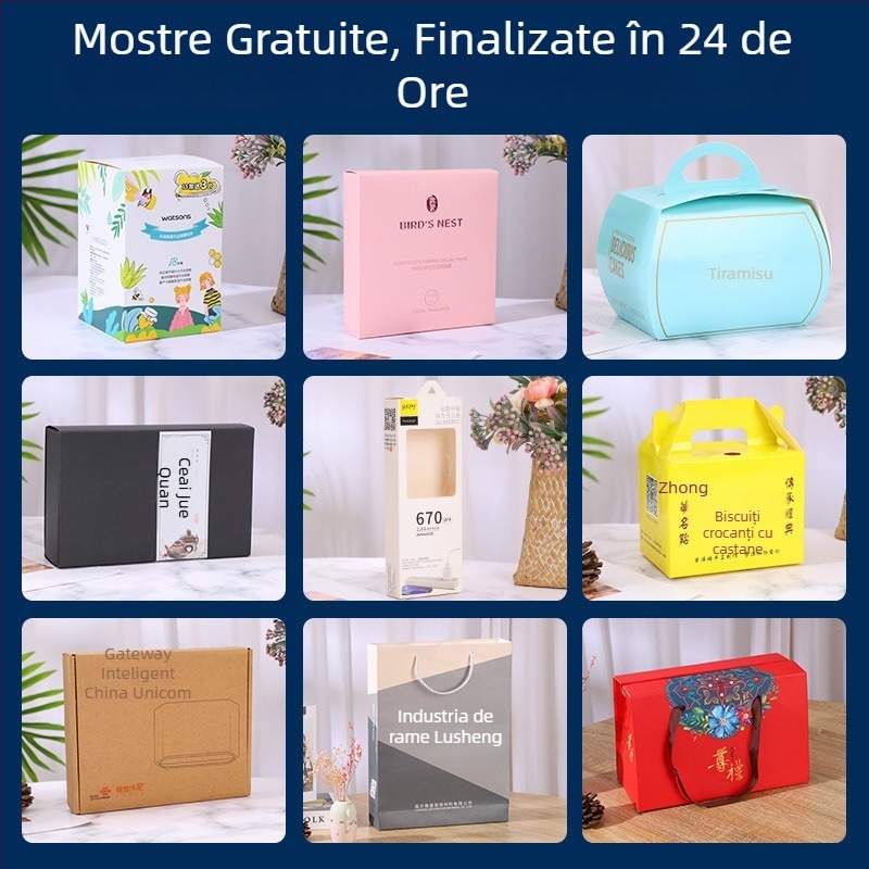 Cutie de ambalaj colorată, imprimare dublă pe ambele fețe, în formă de avion, pentru haine și lenjerie, întărită și cu dimensiuni mai mari