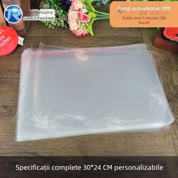 Pungi transparente OPP pentru ambalare, 30×24 cm, deschidere orizontală, pungi autoadezive pentru sutiene, 100 de bucăți, în stoc