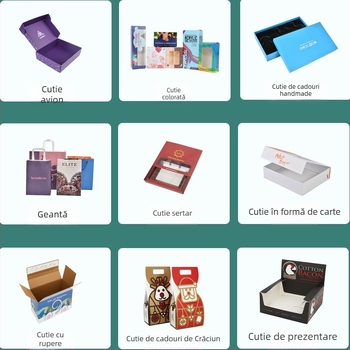 Cutie de ambalaj personalizată în culori pentru lenjerie și haine, cutie T2 din carton ondulat kraft, imprimare cu logo