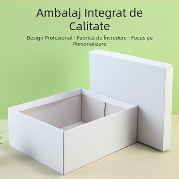 Cutie albă din carton, tip „cer și pământ“, universală pentru pantofi, șosete și lenjerie, cutie de depozitare/dar