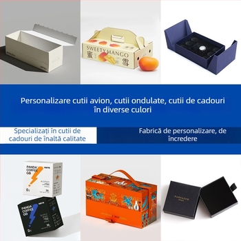 Cutii cadou ondulate personalizate pentru ambalarea îmbrăcămintei și accesoriilor, imprimare pe carton ondulat