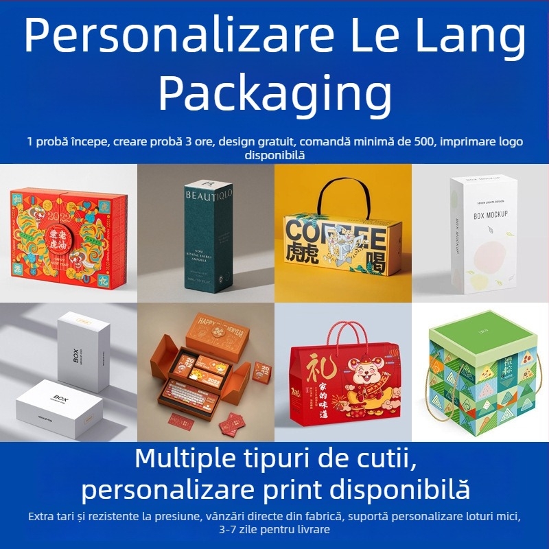 Cutii cadou ondulate personalizate pentru ambalarea îmbrăcămintei și accesoriilor, imprimare pe carton ondulat
