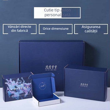 Cutie de ambalaj personalizabilă cu capac superior și inferior, cutie color pentru lenjerie și cosmetice, cutie albă din carton