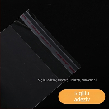 Pungă OPP autoadezivă, foarte transparentă, lățime 29 cm, sigilat automat, fără imprimare logo