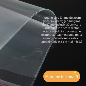 Geantă OPP transparentă, personalizabilă, pentru bijuterii, haine și ambalaje, autoadezivă, imprimarea logo-ului