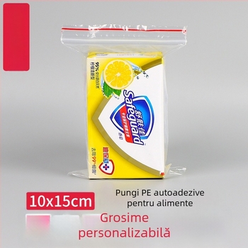 Saci PE auto-sealanti, 10×15 cm, transparenți, ambalare din plastic