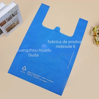 Geantă din material nețesut, personalizabilă, stil vestă, finisaj laminat, geantă ecologică pentru cumpărături și livrări