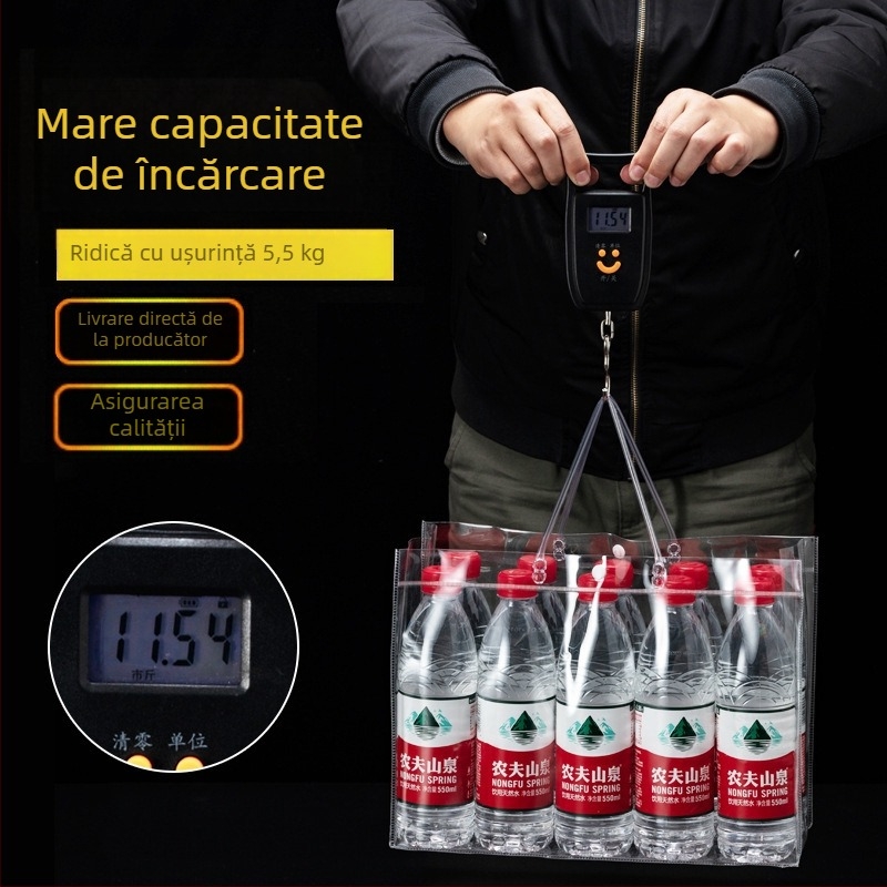 Geantă transparentă din PVC pentru nunți, cadouri și cosmetice, cu imprimare a logo-ului