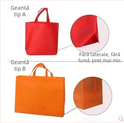 Geantă pliabilă din material nețesut, personalizabilă, cu Velcro