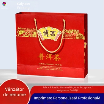 Genți cadou personalizate cu imprimare logo, sacoșă de hârtie premium pentru cumpărături și cadouri