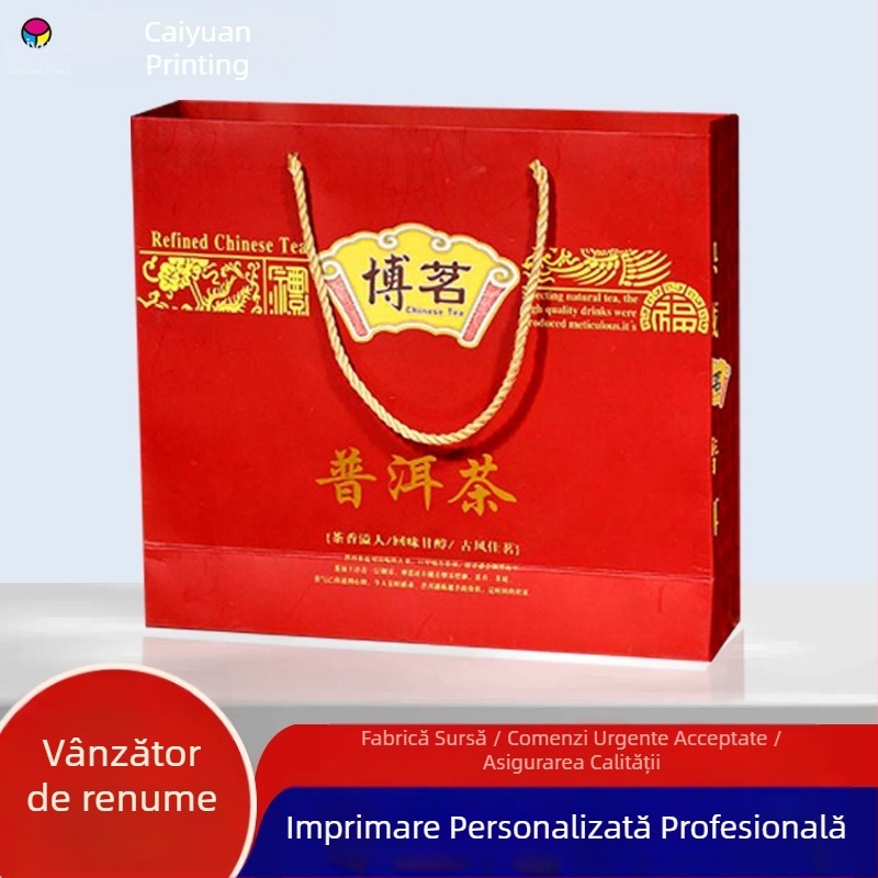 Genți cadou personalizate cu imprimare logo, sacoșă de hârtie premium pentru cumpărături și cadouri