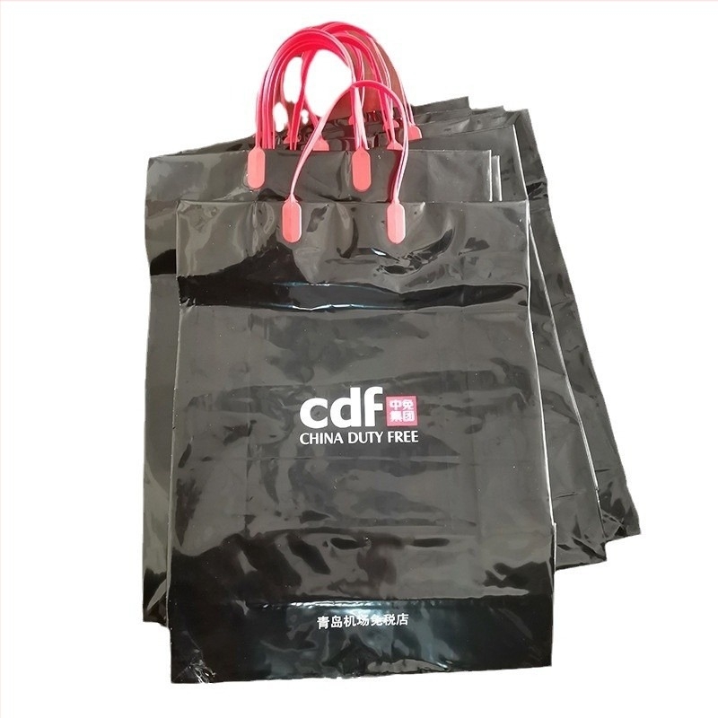 Genți tote personalizate pentru magazine duty-free, pungi din plastic pentru haine și cadouri, genți de cumpărături mall, pungi de ambalare cu capacitate mare