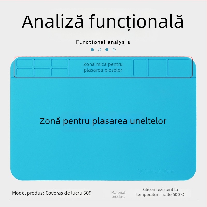 Padă de silicon pentru reparații ale telefoanelor mobile, rezistentă la temperaturi înalte, suprafață de sudură anticorosivă cu bază magnetică