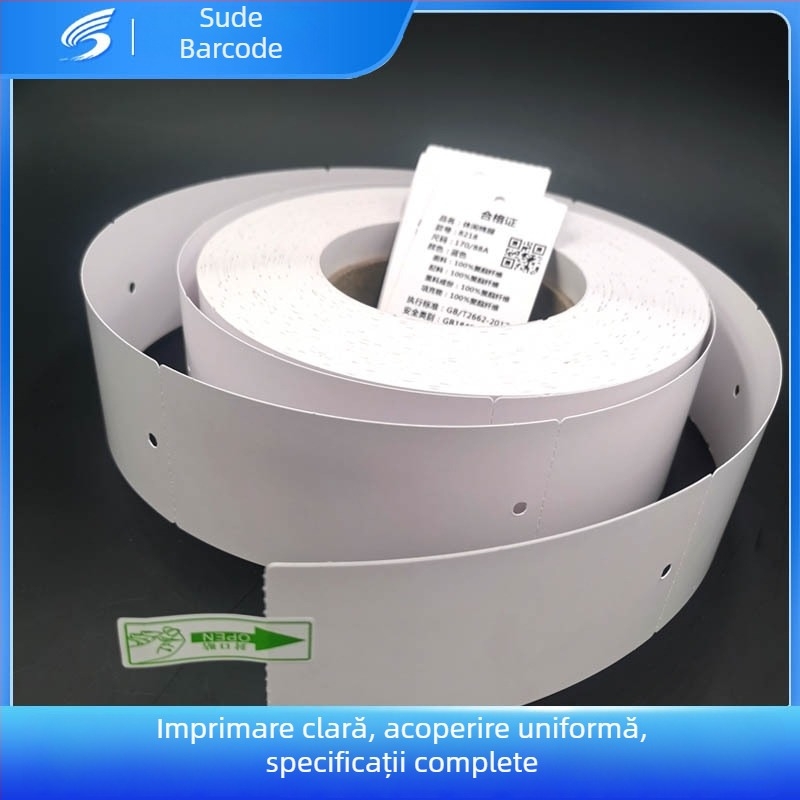 Rolă de certificat gol, etichete din carton pentru îmbrăcăminte, hang tag-uri pentru haine, card de service post-vânzare, hârtie lucioasă 250 g pentru imprimare