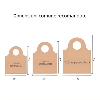 Geantă tote cu gură rotundă, personalizată, husă plastică modernă pentru cumpărături