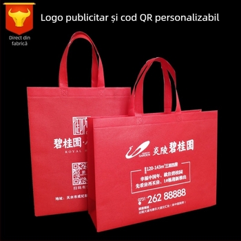 Genți din material nețesut personalizate pentru promovare, poșete de cumpărături cusute, tote din material nețesut pentru magazine de îmbrăcăminte, personalizare logo, ecologice