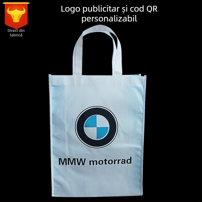 Genți din material nețesut personalizate pentru promovare, poșete de cumpărături cusute, tote din material nețesut pentru magazine de îmbrăcăminte, personalizare logo, ecologice