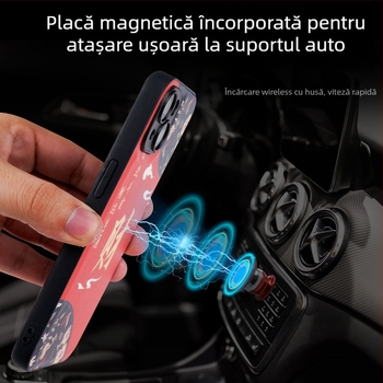 Carcasă pentru iPhone din piele sintetică, stil chinezesc