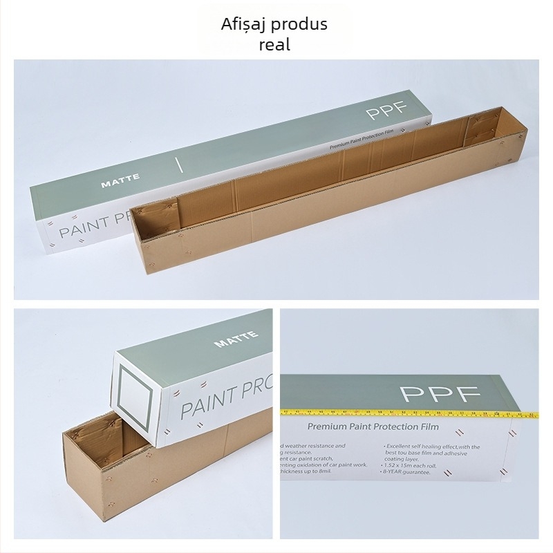 Cutie de ambalare pentru folie de protecție PPF pentru automobil, cutie din carton lungă dreptunghiulară, culori personalizabile