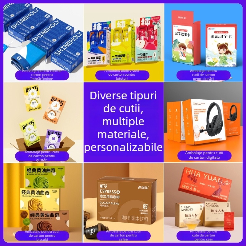 Ambalaj personalizat pentru protecția ecranului cu sticlă temperată pentru telefon, cutie pentru cablu de date și căști, cutie colorată pentru film de lentilă
