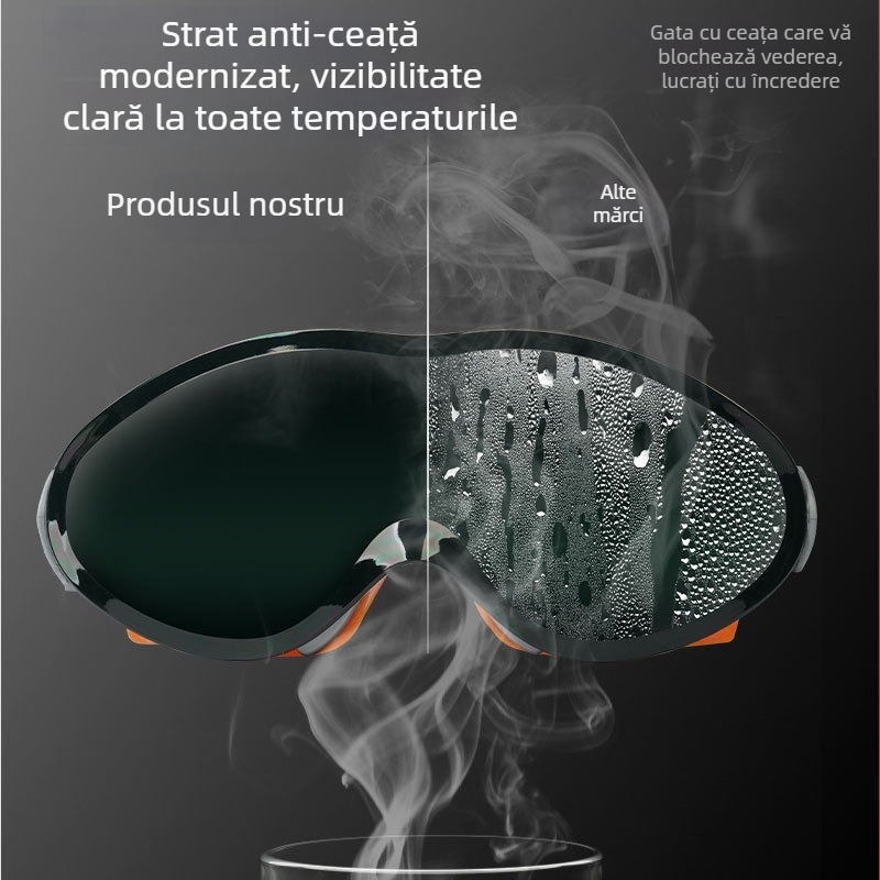 Ochelari de protecție pentru sudură, lentile verzi închise, ramă portocalie, anti ceață, rezistenți la vânt și praf, protecție oculară pentru sudori
