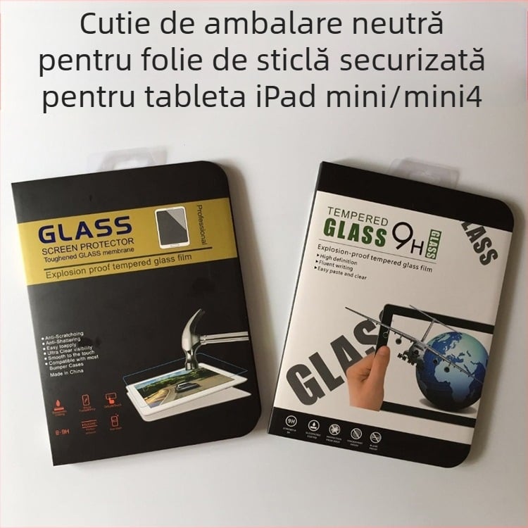 Cutie de ambalaj pentru protecție ecran din sticlă temperată pentru iPad mini 4
