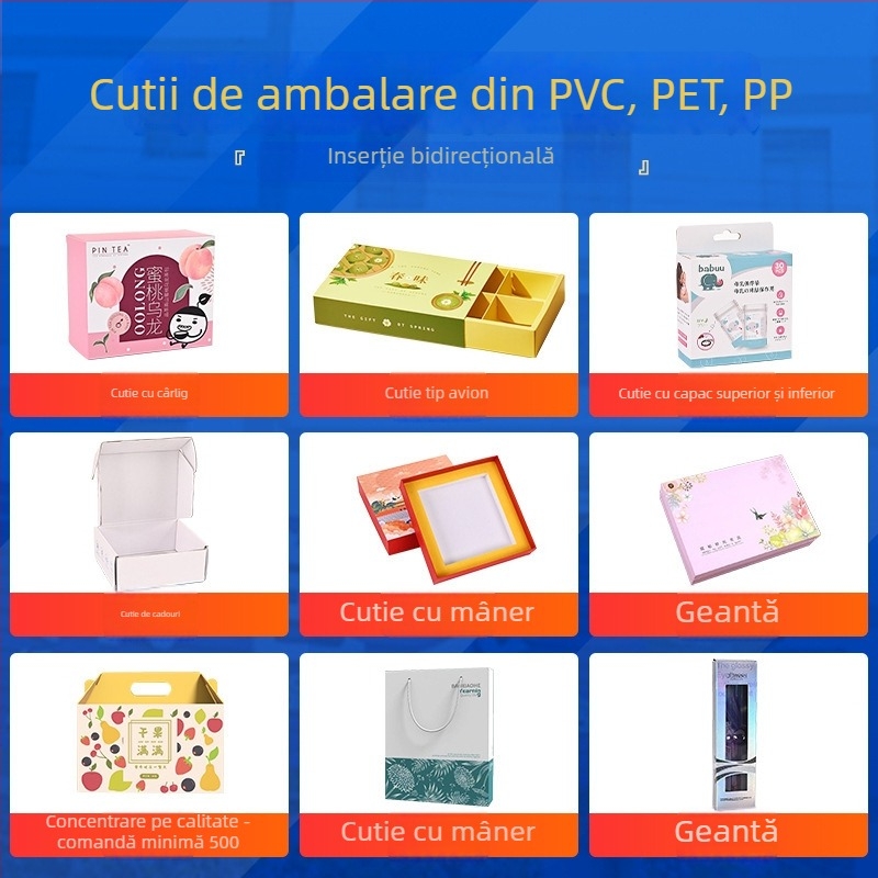 Cutie de ambalare transparentă din PVC, pătrată, pentru bomboane de nuntă