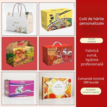 Cutie pliantă de ambalaj personalizată pentru gustări și cosmetice, cu fereastră, tiraj mic, imprimare color, finisaj mat, carton alb 250 gsm