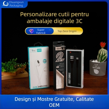 Cutie de ambalaj colorată personalizată pentru electronice, pentru obiecte de zi cu zi și cabluri pentru căști