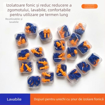 Dopuri de urechi din silicon cu sârmă, în formă de brad de Crăciun, lavabile, portocalii, izolare fonică și protecție a auzului, potrivite pentru somn, studiu, muncă și călătorii