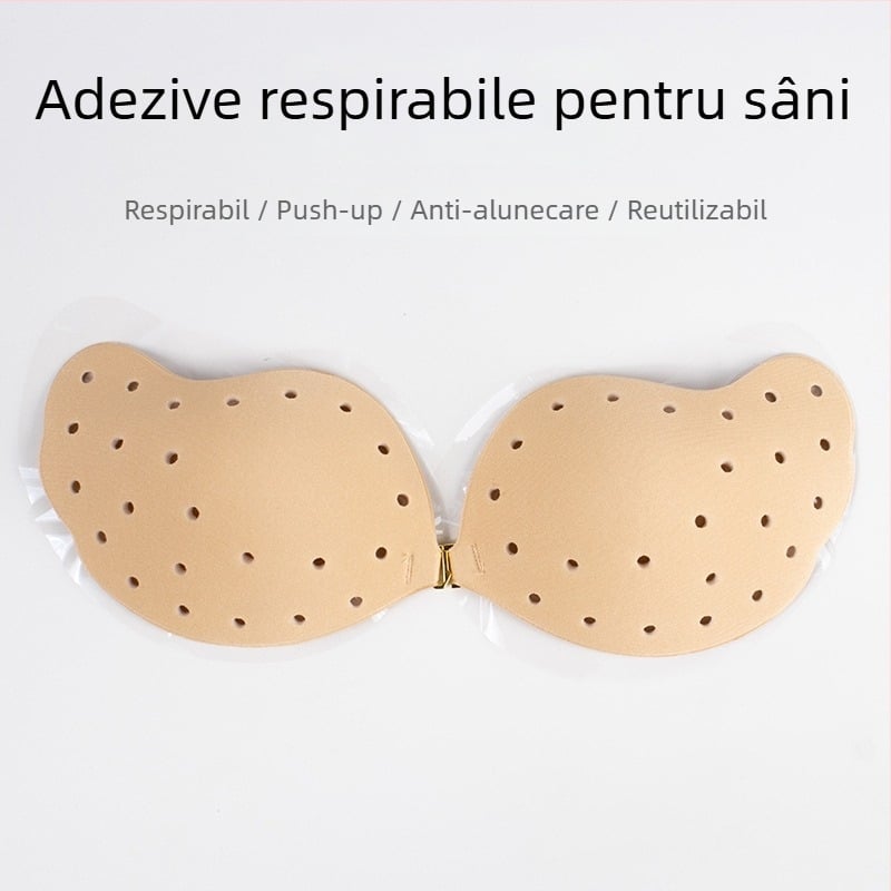 Plăcuță siliconată pentru sân, respirabilă, în formă de mango, pentru rochie de mireasă, fără bretele, push-up, sutien invizibil