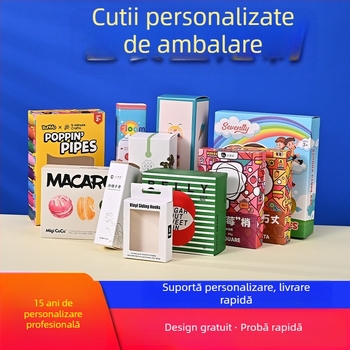 Cutie de ambalaj imprimată pentru căști digitale și cosmetică, cutie pliantă Earth and Heaven, cutie din carton alb kraft personalizată