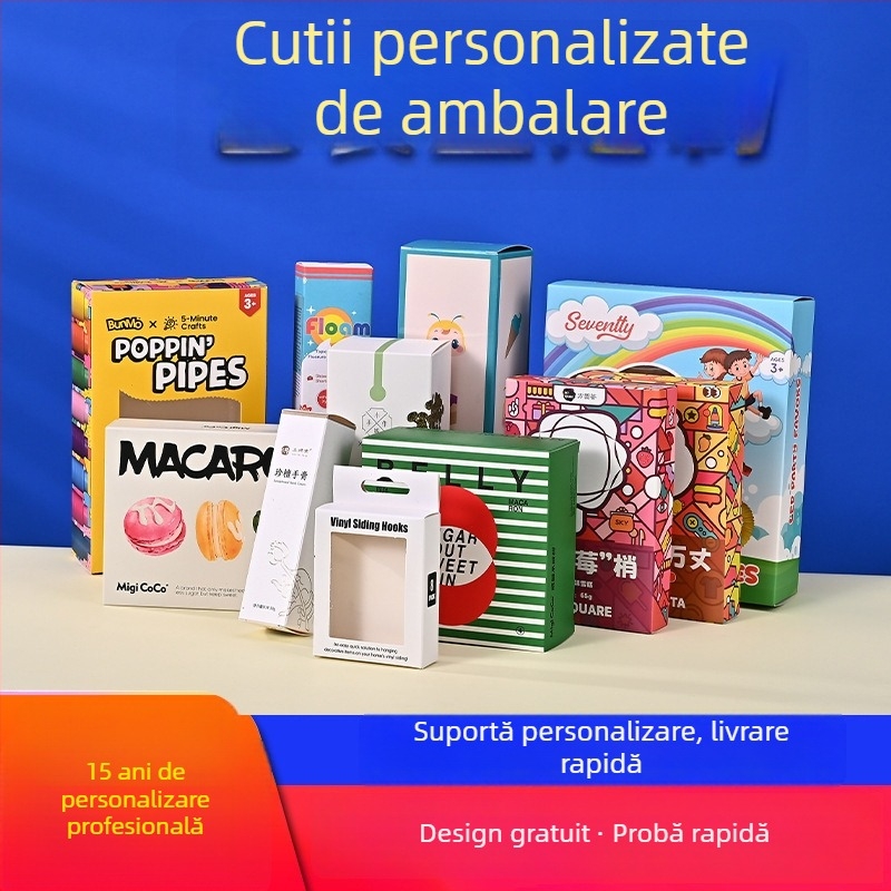 Cutie de ambalaj imprimată pentru căști digitale și cosmetică, cutie pliantă Earth and Heaven, cutie din carton alb kraft personalizată
