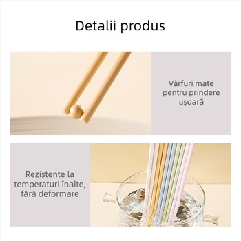 Bețișoare din aliaj, rezistente la temperaturi înalte, pentru uz casnic, un set per persoană, colorate, stil japonez minimalist